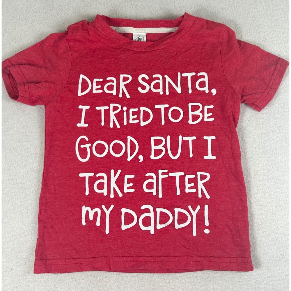 Air Waves Graphic T-Shirt Kids 2T Red Holiday Funny Christmas Tee